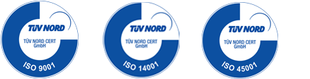 TUV NORD ISO Certificates 9001 | 14001 | 45001